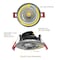 Nuwatt 3 Inch Nickel LED Gimbal Recessed Downlight 2700K-5000K Selectable Canless Light, Dimmable, PK4 NW-GMB-3-5CT-N-R-4P - alternate 5